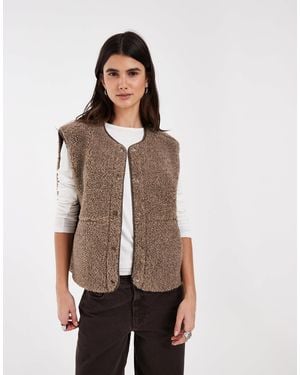 JJXX Teddy Vest - Natural