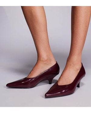 Public Desire Public Desire Lunch Date Wide Fit Low Heel Court Shoes - Purple