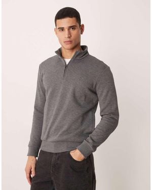 Polo Ralph Lauren Icon Logo Lightweight Double Knit Tech Half Zip Sweatshirt - Grey
