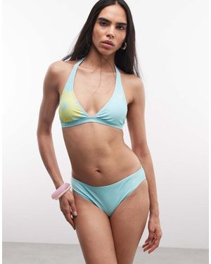 Roxy Tropical Brief Bikini Bottom - Blue