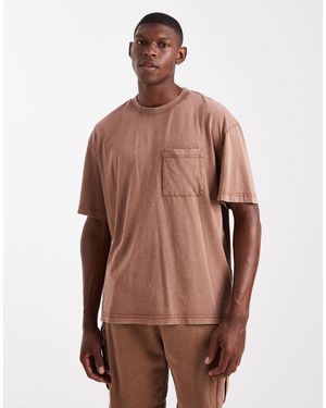 Only & Sons Super Oversized T-shirt Co-ord - Brown