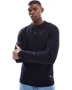Threadbare – polo-oberteil aus strick - Blau
