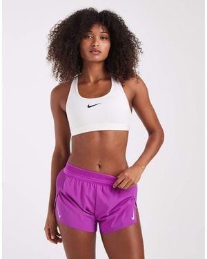 Nike Aeroswift Dri-Fit Plisse 3Inch Mid-Rise Short - Purple