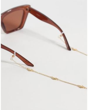 ASOS Sunglasses Chain With Mini-sun Design - White