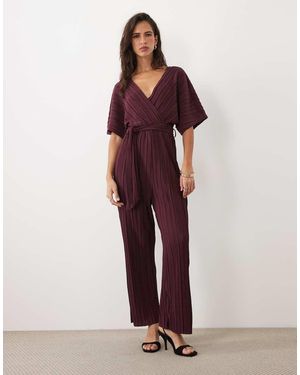 Y.A.S Tuta Jumpsuit Plissé Con Cintura - Rosso