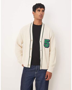 Abercrombie & Fitch V Neck Cardigan - Natural