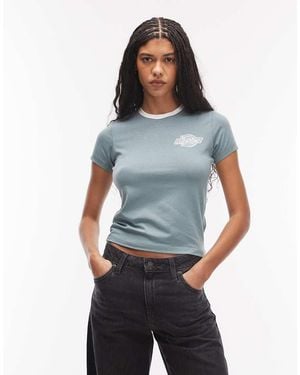 Dickies Plainville Ringer Baby Tee - Blue