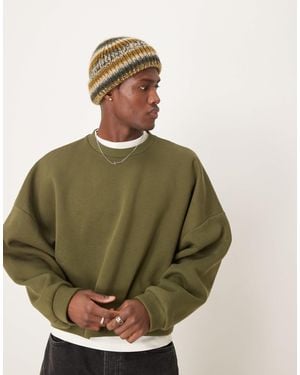 ASOS Extreme Oversized Cropped Sweatshirt - Green