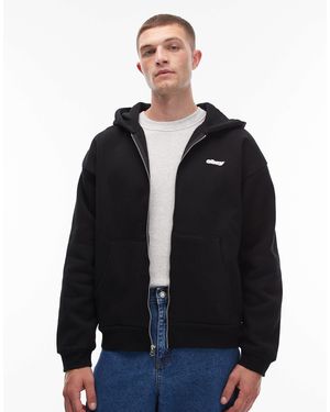 Obey – gaze – schwere oversize-kapuzenjacke - Blau