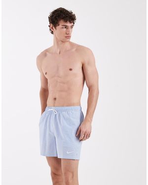 Nike Nike 5 Inch Volley Seersucker Swim Shorts - Blue