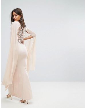 Lipsy Cape Detail Maxi Dress - Pink