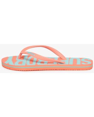 Superdry – vintage – zehenstegsandalen - Pink