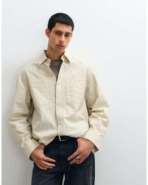 ASOS Camicia Oversize Con Doppie Tasche Color Crema - Neutro