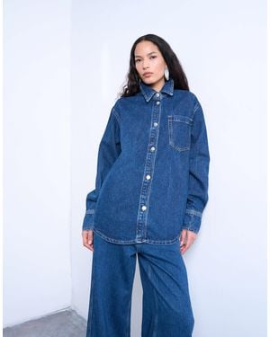 TOPSHOP Denim Shacket - Blue