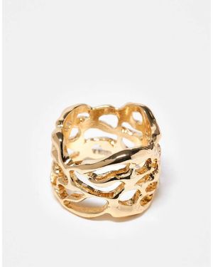 ASOS Anello A Spirale Effetto Fuso - Metallizzato