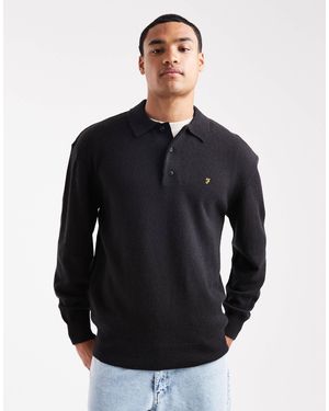 Farah – matston – pullover aus lammwolle - Schwarz