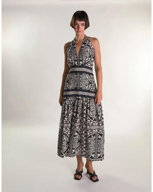 Glamorous Halter Neck Maxi Dress - White