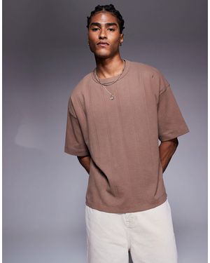 ASOS – kastiges oversize-t-shirt - Grau