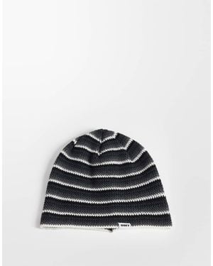 Obey Gorro De Punto A Rayas Broadcast En - Azul