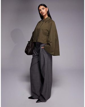 River Island Batwing Sleeve Barn Jacket - Grey