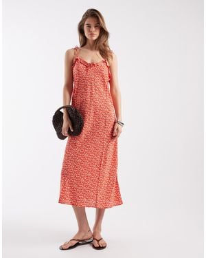 Levi's – sarita – midi-trägerkleid - Rot