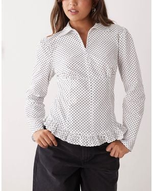 Collusion – figurbetonte hemdbluse - Grau