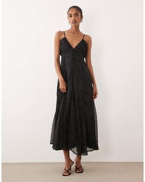 ONLY Ruffles Details Maxi Dress - Black