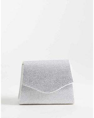 True Decadence Mini Schoudertas Met Parelversiering - Wit