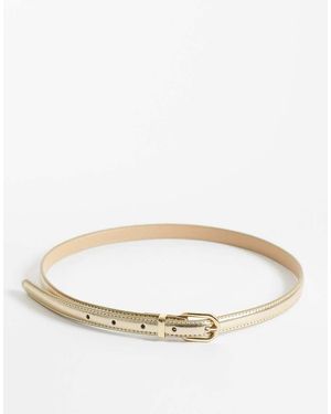 Mango Smalle Riem - Naturel