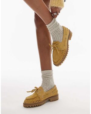 Bronx Sie-Nna Woven Boat Shoes - Natural