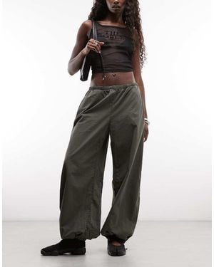 Weekday Oversized Ripstop Broek Met Trekkoordzoom - Groen