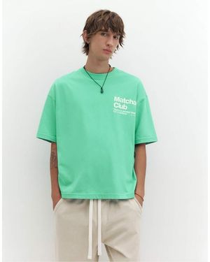 Pull&Bear Stwd Matcha Club Graphic T-shirt - Green