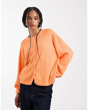 Pieces – strickjacke - Orange