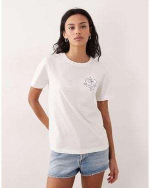 GANT Small Vintage Logo Fitted T-shirt - White