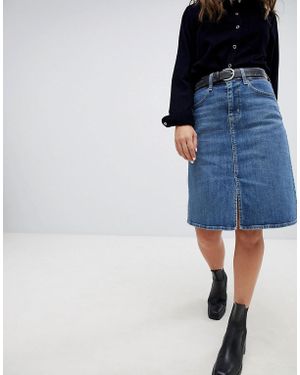 Levi's Levi's Denim Midi A Line Skirt - Blue