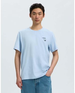 SELECTED Camiseta - Azul