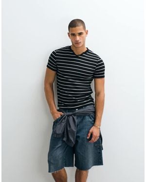 ASOS Textured Fabric Slim T-shirt - Multicolour
