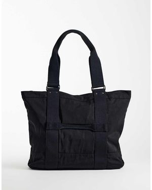 Weekday Grote Nylon Tote Tas - Zwart