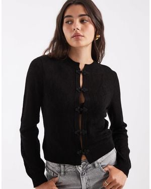 ASOS Strickjacke mit stehkragen-detail - Schwarz