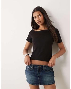 Cotton On Arlie Asymmetric Short Sleeve - Blue