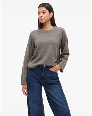 Vila Pull oversize en maille - faucon - Bleu