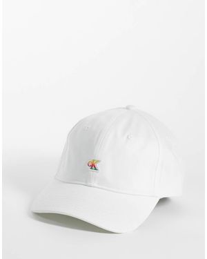 Calvin Klein Pride Cap With Rainbow Logo - White