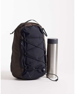 ASOS Backpack With Drawstring Detail - Blue