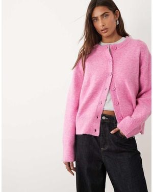 ASOS Cardigan Squadrato Con Spacchi Laterali - Rosa