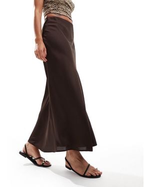 Vila Satin Maxi Skirt - White