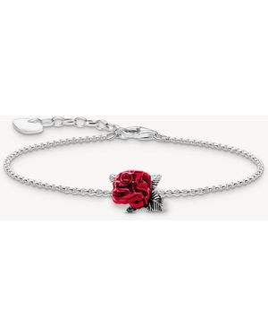Thomas Sabo Roses romance - bracelet en argent massif 925 à détail rose - Blanc