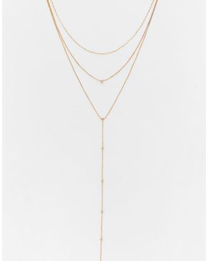 Pull&Bear 3-Pack Of Lariat Necklaces - White