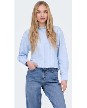 ONLY – hemdbluse - Blau