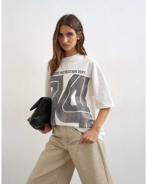 TOPSHOP 'vintage 74' Graphic Tee - White