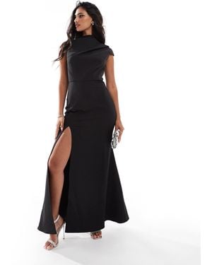 Jarlo – hochgeschlossenes maxikleid - Schwarz